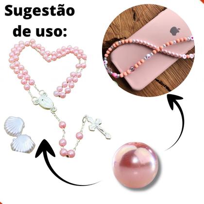 Imagem de Perola Inteira Com Furo Irisada 08mm Em Abs Com 250Gr