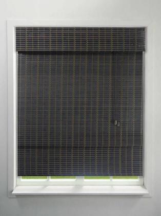 Imagem de Persiana Bambu Romana Marrom 80 (L) X 220 (A) cm Cortina Madeira Roman Shade C/ Bandô 0,80 x 2,20