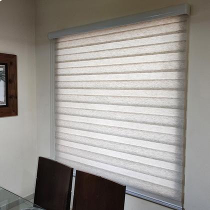 Imagem de Persiana Cortina Double Vision Zebra Cor Mescla - 1,70m X 1,40m Altura - Sala Escritório Quarto Sacada - Pronta Entrega - Fácil Instalação