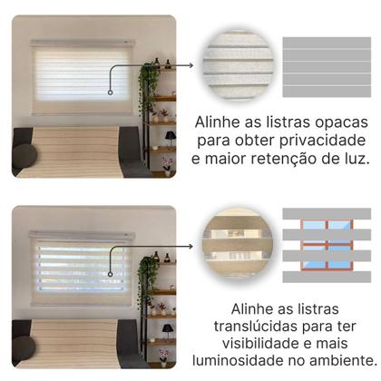 Imagem de Persiana Double Vision Sunny 120larg x 160alt (com bandô)