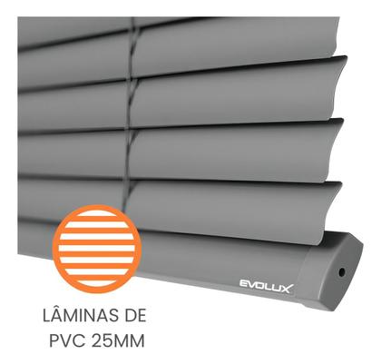 Imagem de Persiana Evolux Horizontal Pvc 80x130 Cm Linha Off