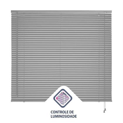 Imagem de Persiana Horizontal Atlas 100X130 cm Cinza PVC - Primafer