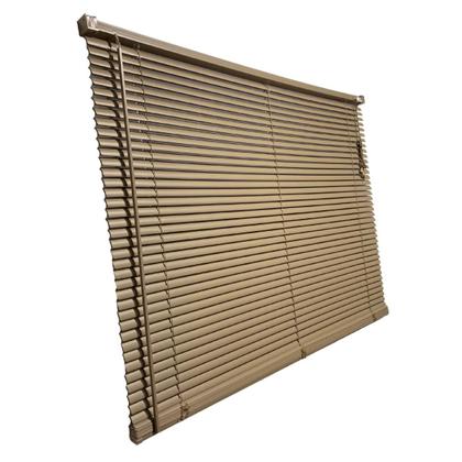 Imagem de Persiana Horizontal PVC Café 120 (L) x 220 (A) cm Cortina Completa C/ Kit de Instalação 1,20 x 2,20