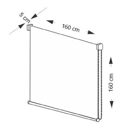 Imagem de Persiana Rolo Translúcida Cinza 160 (L) x 160 (A) cm Cortina Roller Screen Solar 1,60 X 1,60