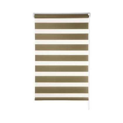 Imagem de Persiana Rolô Zebra Dupla 1,20m x 1,60m Caramelo