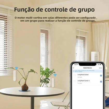 Imagem de Persianas Rolô Motorizadas Inteligentes WiFi ZigBee DIY Com Controle Por Voz Alexa Google Home
