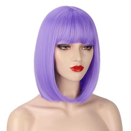 Imagem de Peruca AISI BEAUTY Roxa Sintética Curta Straight Bob 30cm