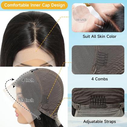 Imagem de Peruca ASUTTRY Bob 100% cabelo humano Virgin Remy 200 Density