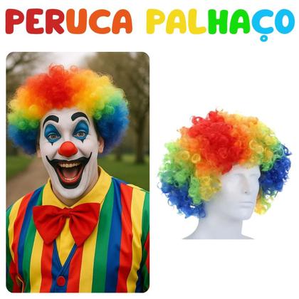 Imagem de Peruca Black Power Palhaço Colorida