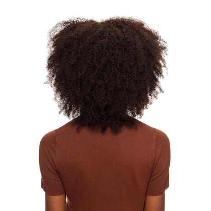 Imagem de Peruca Cabelo Natural Cacheado 40cm Textura Kinky De Benguela 210g, Castanho Escuro