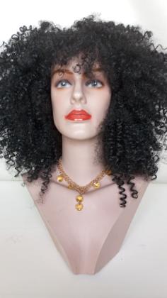 Imagem de Peruca cacheada cabelo 4 c humano