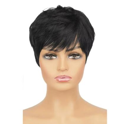 Imagem de Peruca Curta Wig De Cabelo Natural 100% Humano Lindíssima