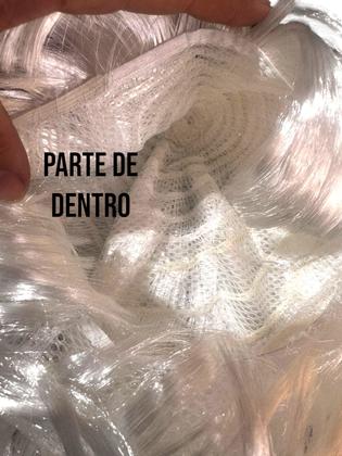 Imagem de Peruca de cabelo sintetica Branca curta unissex c/ touca