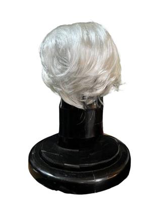 Imagem de Peruca de cabelo sintetica Branca curta unissex c/ touca