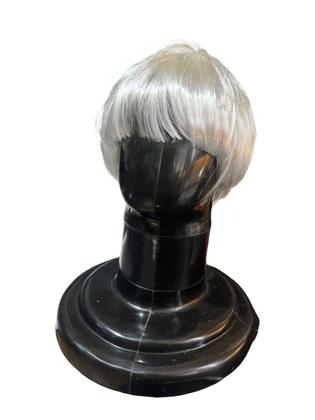 Imagem de Peruca de cabelo sintetica Branca curta unissex c/ touca