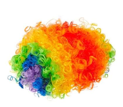 Imagem de Peruca de Palhaço Colorida Fantasia Adereço Circo Festas