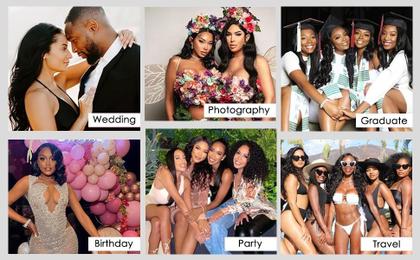 Imagem de Peruca Emistar Curly V Part Wear And Go U Part Water Wave 20"