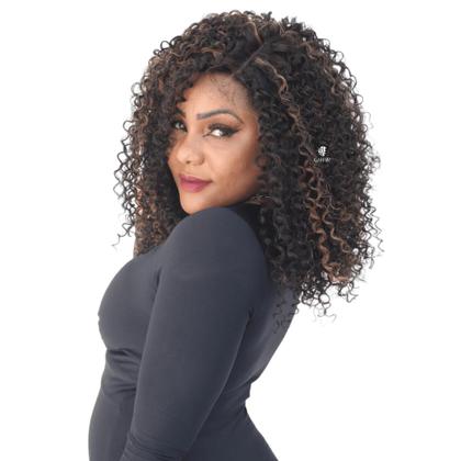 Imagem de Peruca Front Lace Cacheada 100% Bio Fibra -Villela -Sleek - Acabamento Das Gringa+Baby Hair