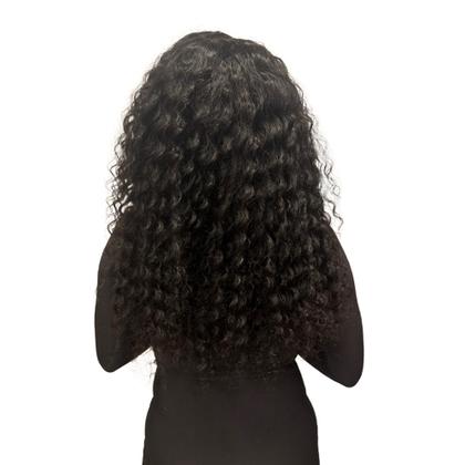 Imagem de Peruca Front Lace Cacheada Cabelo Humano Natural 100% 60cm