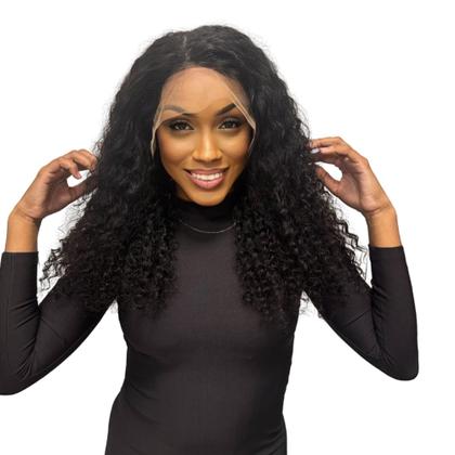 Imagem de Peruca Front Lace Cacheada Cabelo Humano Natural 100% 60cm