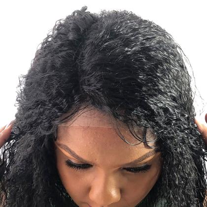 Imagem de Peruca Front Lace Wig Com Cachos Frisados -Fibra Futura-30cm-INEZ