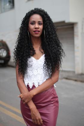 Imagem de Peruca Half wig 2 em1 vira rabo de cavalo cacheada lindissima Bey MLW