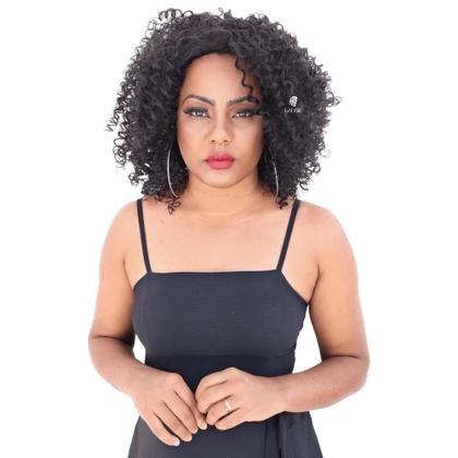 Imagem de Peruca Lace Wig Cacheada Afro 100% Bio Organica - Cheia  -Com Pentes e Reguladores - Sem Brilho