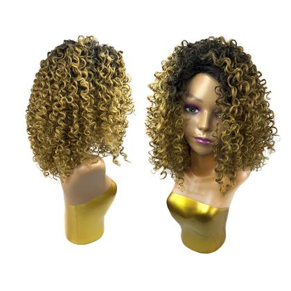 Imagem de Peruca Lace Wig Fibra Organica Premium Cabelo Curto Cacheado