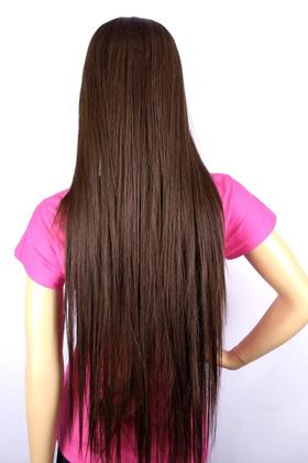 Imagem de Peruca Lace Wig Lisa Franjão Chocolate 8 Fibra Futura