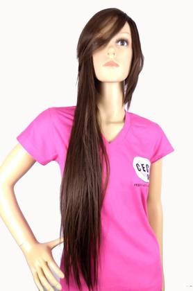 Imagem de Peruca Lace Wig Lisa Franjão Chocolate 8 Fibra Futura