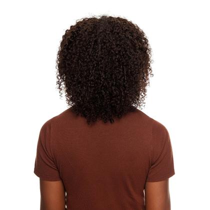Imagem de Peruca UPart Cabelo Natural Cacheado 30cm Textura Curly De Benguela Castanho Escuro