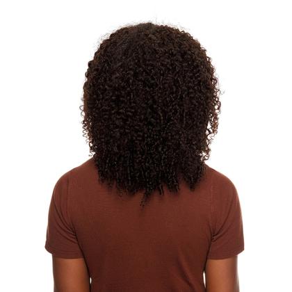 Imagem de Peruca UPart Cabelo Natural Cacheado 40cm Textura Coily De Benguela Castanho Escuro 160g
