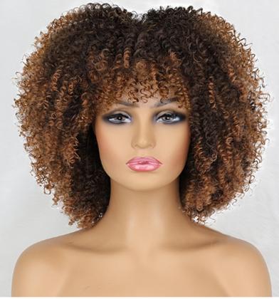 Imagem de Peruca Wig cacheada Afro Ombre Chocolate