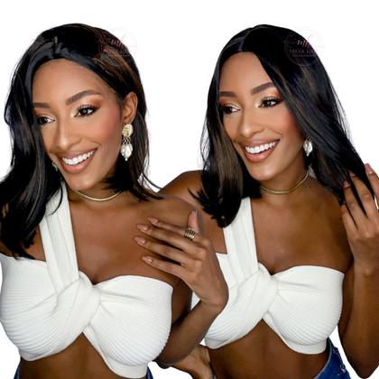 Imagem de Peruca Wig Curta 100% Fibra Organica Idêntica Cabelo Humano