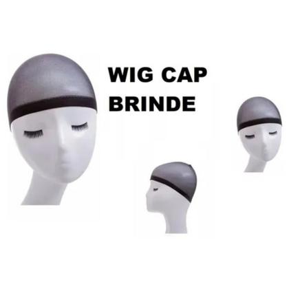 Imagem de Peruca Wig Ondas Naturais com Franja Lateral Vermelha 65cm