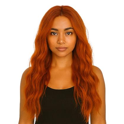 Imagem de Peruca Wig Ondulada sem Franja 65cm Moderna e Natural
