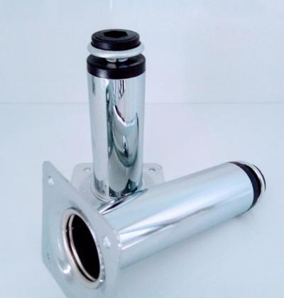 Imagem de Pés Para Móveis Metal , Redondos , Você escolhe a Altura , Com Regulagem. - Kit Com 4 Peças