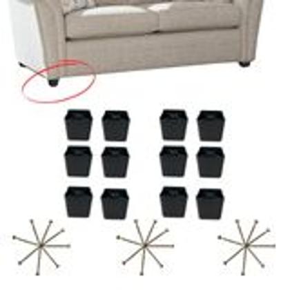 Imagem de Pés Quadrado de Plástico 3cm /5cm, 20 Unidades com Parafusos Ideais para Móveis em Geral