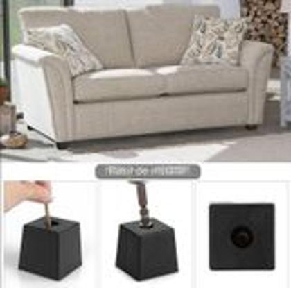 Imagem de Pés Quadrado de Plástico 3cm /5cm, 20 Unidades com Parafusos Ideais para Móveis em Geral