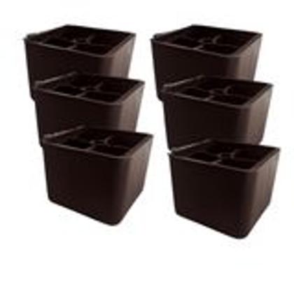 Imagem de Pés Quadrado de Plástico 3cm /5cm, 20 Unidades com Parafusos Ideais para Móveis em Geral