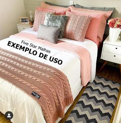 Imagem de Peseira Com Franja Cama King 260X60Cm 1032.6 Azul Bebe