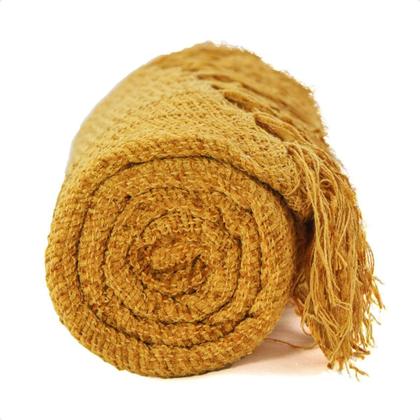 Imagem de Peseira de Chenille MOSTARDA (70cm x 260cm)