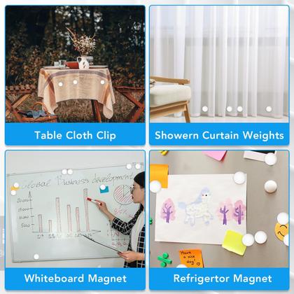 Imagem de Pesos para cortinas de chuveiro YixangDD Silicone: 20 unidades (10 pares)