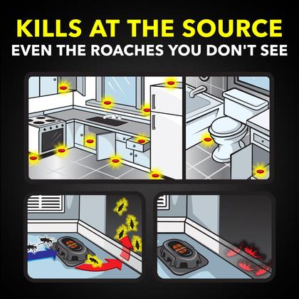 Imagem de Pesticide Raid, iscas para baratas pequenas, resistentes a crianças, 12 unidades