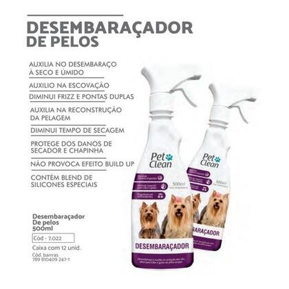 Imagem de Pet Clean Desembaraçador de Pelos Longos para Cães e Gatos - 500ml
