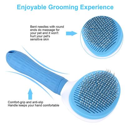 Imagem de Pet Grooming Slicker Brush Depets, autolimpante para cães e gatos