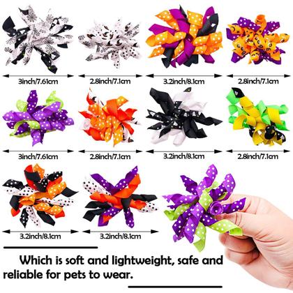 Imagem de PET SHOW, 20 peças de arcos de cabelo encaracolado para cães com elásticos de 5 cm