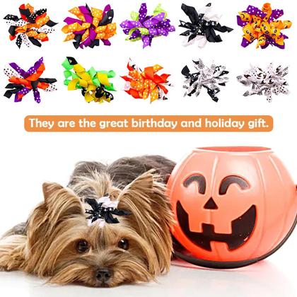 Imagem de PET SHOW, 20 peças de arcos de cabelo encaracolado para cães com elásticos de 5 cm