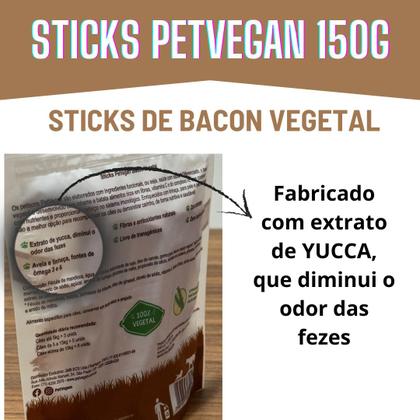 Imagem de Petisco Caes Sticks Bifinho Vegano Petvegan 150g Sabores