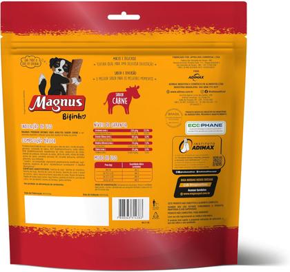 Imagem de Petisco Magnus Bifinho Carne Para Cães 500g